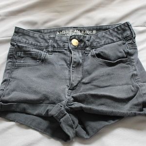 American Eagle Washed Black Super Stretch Short
